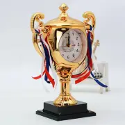 Silent Desk Clock Trophy Alarm Clock Desk Clock Kids Clock for Bedroom Shelf
