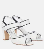 [Manolo Blahnik] Manolo Blahnik Khiko 90 raffia slingback sandals AU 11 white