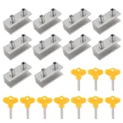 10 Set Sliding Sash Stopper Cabinet Locks Straps Doors Security Anti-Theft2904