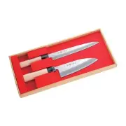 Yaxell SEKI TOBEI 30056 Kitchen Knife 2 Pair Set Sashimi & Deba from JAPAN