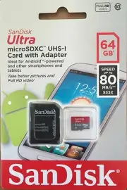 Sandisk 64GB Mobile Ultra UHS-I class 10 micro SD card GoPro Hero ** 80Mbs ** Au