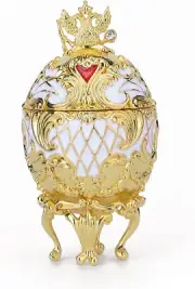 Faberge Egg Trinket Boxes Classic Enamel Hand-Painted Vintage Ornaments