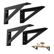 Shelf Brackets 8 x 4 Inch 4 Pack Solid Floating Shelf Bracket Reversible Stur...