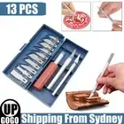 13pcs Hobby Knife Blade Craft Cutter Knife Set With Case Precision Knife Set NEW