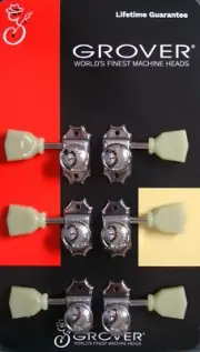 Grover 533CK Roto-Grip Vintage Locking Tuning Machines, 3+3, Chrome