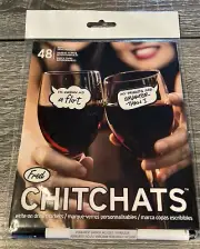 Fred ChitChats, Write-On Repositionable Drink Markers, Pack of 48, BNIP