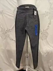Adidas Leggings Yoga Pants Girls Youth Gray black Size 14 Three Stripes New
