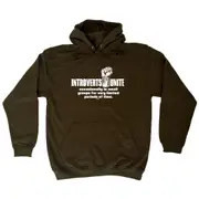 Introverts Unite Occasionally - Funny Novelty Hoodies Hoodie