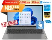 2023 Lenovo Laptop IdeaPad 3i 15.6" FHD Touch i5-1135G7 20GB RAM 1TB SSD Win 11