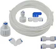 Water Filter Installation and Connection Kit for Fridge/Ice Makers/Water Dispenser (Includes 6 Meters 1/4inch /6.35mm Diameter Tube)