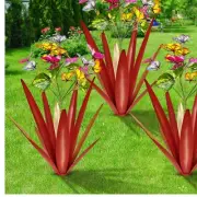 Whimsical 3 Piece Iron Butterfly Garden Statues - Waterproof & Wind-Resistant