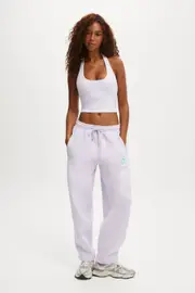 [Body] Body - Plush Essential Barrel Sweatpant - Thistle/badge M THISTLE/BADGE