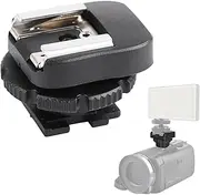 Hot Shoe Adapter with 3.5mm Mini Phone Connection Port & Extra PC Sync Connection Port for Connecting Cameras to Additional Off-Camera Flash, Studio Light, Strobes, Ect