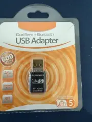 WiFi + Bluetooth USB Adapter,600 Mbps, Dual Band 2.4G 5G, Bluetooth 5.0 for PC