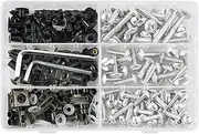 WYJDZSW 253PCS Fairing Bolt Nut Body Screws Compatible with Yamaha YZF R1 R3 R6 R6S R25 FZ1 FZ6 FZ8 MT07 MT09 FZ07 FZ09 Tracer FZR 600 750R (Color : Silver)