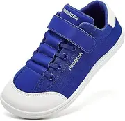 [HOBIBEAR] Kids Barefoot Shoes Wide Minimalist Zero Drop Sneaker for Boys Girls(Toddler/Little Kid/Big Kid), Blue, 2.5 Wide Big Kid