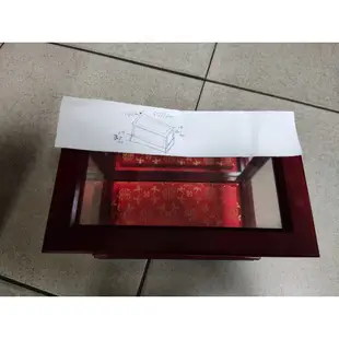 二手-玻璃木框 展示盒 展示櫃 包裝盒 公仔收納盒 立體擺件盒 尺寸標示如圖