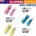 240/60PCS Heat Shrink Spade Quick Disconnect Electrical Wire Connectors Terminal