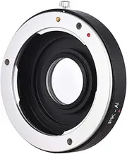 PK-AI Lens Mount Adapter Ring with Optical Glass for K Mount Lens to Fit for AI F Mount Camera Body Focus Infinity Multicolor191 One Size