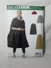 NEW LOOK 6535 Capes Coat in Four Lengths Uncut Sewing Pattern Misses sz XS-XL