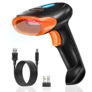Bluetooth Barcode Scanner, Wireless 2D QR 1D Bar Code Scanners Handheld Barco...