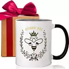 Queen Bee Ceramic Coffee Mug, Queen Bee Lover Bee Mothers Day Gifts for Women, G