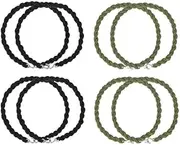 [Luhaomisky] 2PCS Elastic Boot Strap, Military Boot Strap Elastic Pant Ties Blousers Garter Military Blousing Straps with Metal Hook for Outdoor Sport Hiking Navy Army Military (Black, Green) Military,
