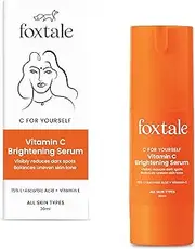 Foxtale 15% Vitamin C Face Serum for Glowing Skin | Purest Vitamin C (L-Ascorbic Acid) with Vitamin E | Moisturizing Serum for Sensitive Skin | All Skin Types | Face Serum for Men & Women | 30 ml
