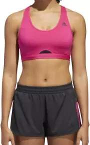 Pink Black Racer Back Sports Bra Adidas Medium New B4 Active Wear