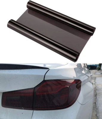 Rollo Película Faros Traseros Niebla Luz Negro Papel Ahumado Para Autos Lanzan