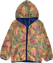 [Caihoyu] Girls Sherpa Lined Hoodie Lightweight Zip Up Toddler Girl Light Jacket