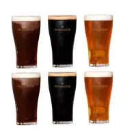 6x Headmaster Beer Glasses 425ml Crown Conical Schooner barware home brew