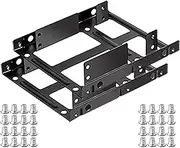 tunghey 2.5 to 3.5 Hard Drive Adapter, SSD Mounting Bracket 2.5 to 3.5 Adapter Dual SSD Mounting Bracket for Any 2.5 SSD or HDD (2pack)