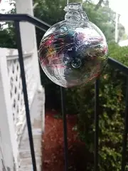 Kitras Art Glass Free Spirited Wish Ball Birthday Wishes Come True December 2”