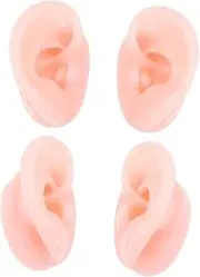 SOESFOUFU Smooth Realistic Artificial Ears Silicone Ear 2 Pairs for Display Cleaning