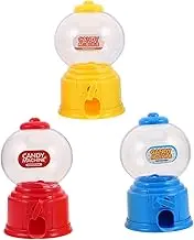 Cabilock 3pcs Mini Candy Dispenser For Kids: Cute Gumballs Machine For Desktop - Plastic Sweet Vending Machine - Party Favor Weddings Birthdays Snacks Container Toy