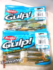 Berkley Gulp! Saltwater Shrimp 3" CT 8 AND 4" Mackerel 4" 4CT NEW