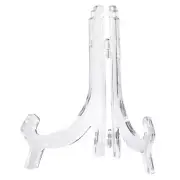 2pcs 6.3" Acrylic Easel Stand Folding Display Plate Holder for Picture Frame