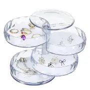 Small Jewelry Case Multi-Layer Rotating Modern Simple Earrings Ring Necklace Debris Finishing Cosmetic Storage Box