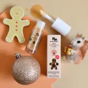 No Nasties Natural Kids Lip Gloss Wands Christmas Gingerbread - Shimmery Nude...