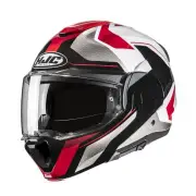 F100 Bios Black Grey Red Modular Helmet