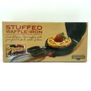 Wonderffle Stuffed Waffle Maker Iron Belgian Style Non-Stick Cast Aluminum NEW