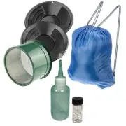 12"& 10" Black Gold Pans Panning Kit with Sniffer & Vial & More
