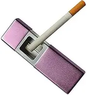 EFGTEK Portable Ashtray,Mini Pocket Metal Ash Holder for Outdoor Use with Lid（Purple）