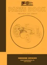 FERGUSON A - FO - 20 Disc Terracer Parts Manual
