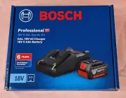 Bosch GBA 5.0AH battery + Bosch GAL 18v-40 charger
