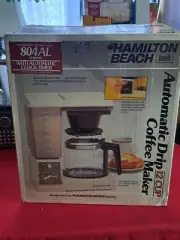VINTAGE HAMILTON BEACH 12 CUP AUTOMATIC DRIP COFFEE MAKER TIMER CLOCK NOS 804AL