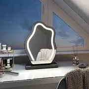 [EMKE] Hollywood Vanity Mirror with Lights - Hollywood Makeup Mirror with Smart Touch Control, Memory Dimmable Lights, 3 Lighting Modes, Irregular Cloud Shape Hollywood Cosmetic Mirror, 430x300mm, Black