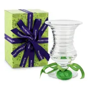 William Yeoward Crystal Ripples Footed Vase, 6