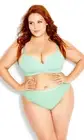 City Chic Ladies Smooth & Chic Thong Underwear size 14 16 Colour Aqua Spot